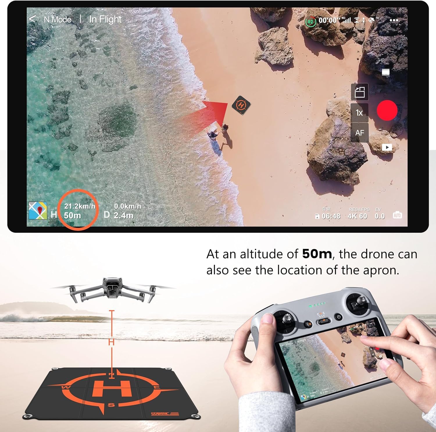 STARTRC Drone Landing Pad, Uni - Dji Drone Mini 4 Pro ulasan dan harga